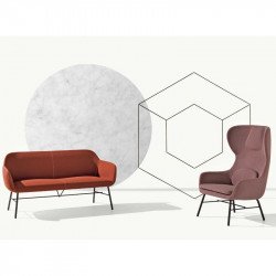 Myra 679 fémvázas négylábú kétszemélyes kanapé