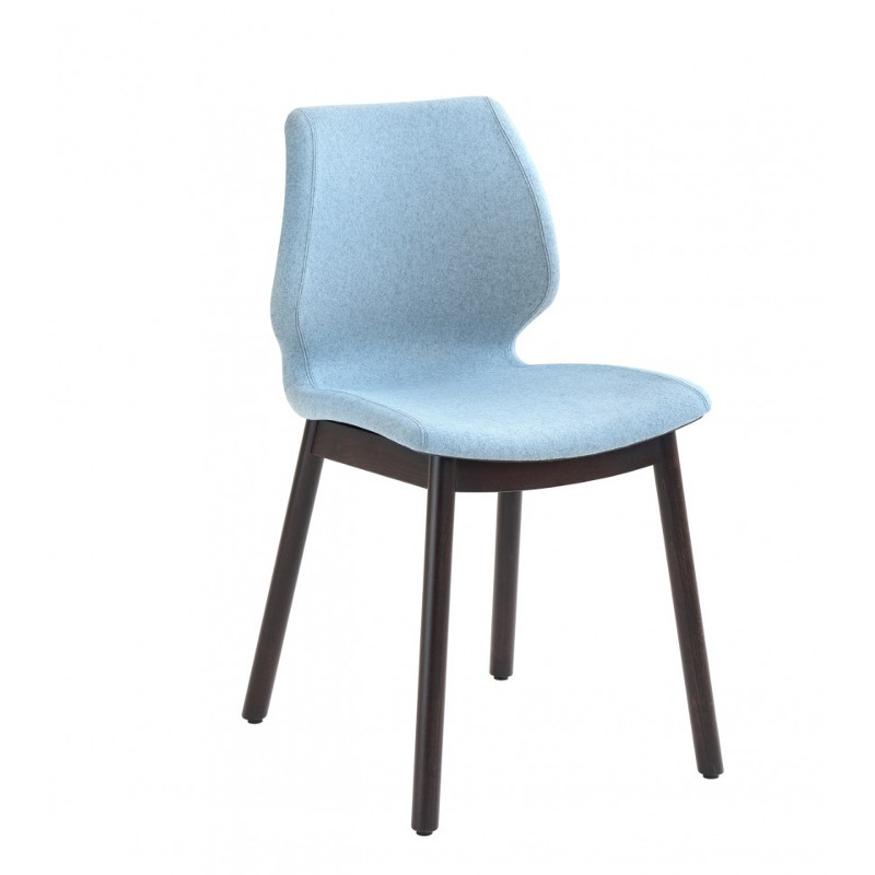 Uni 577M kárpitozott fa lábú polipropilén vázas szék