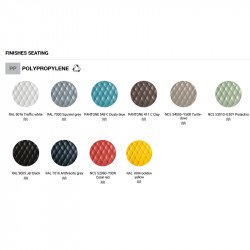 Uni 602M kárpitozott fa lábú polipropilén vázas szék