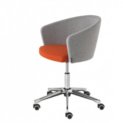 Kicca 021-DR állítható magasságú fémvázas irodai szék ötágú lábbal 03 Fémvázas étkezőszékek 0 METALMOBIL