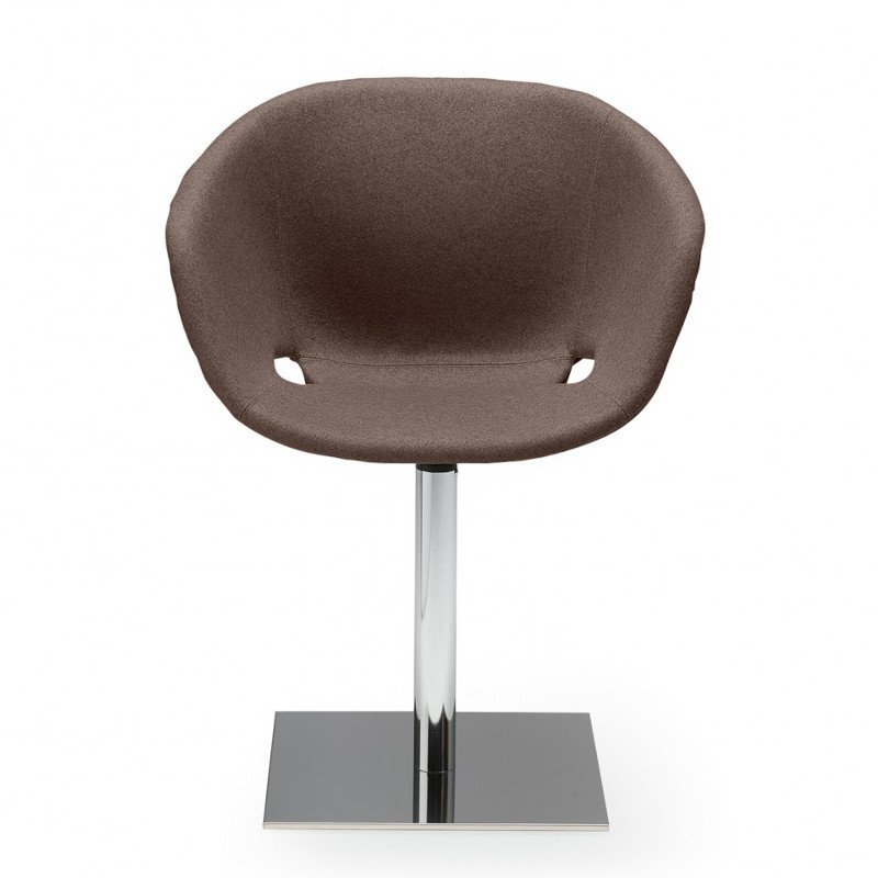 Uni-ka 598M kárpitozott egylábú karfás szék