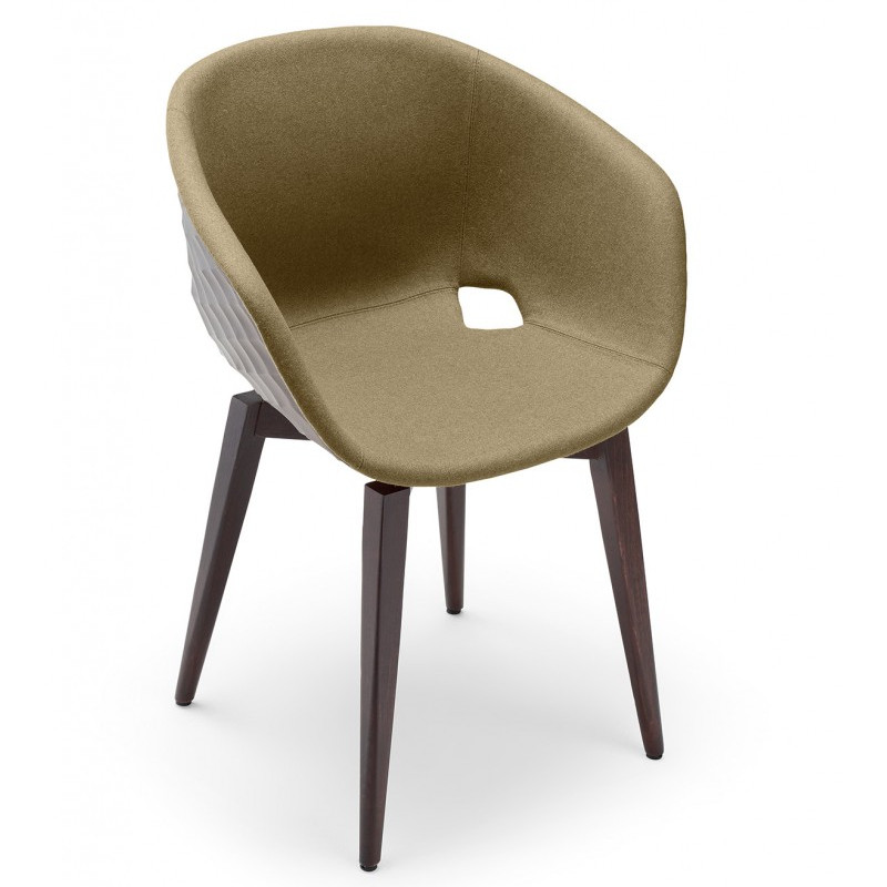 Uni-ka 599M kárpitozott fa lábú karfás szék