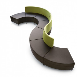 Abaco 760 kárpitozott ívelt modul háttámlával - nyitó elem