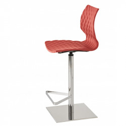 Uni 380B egylábú fém polipropilén vázas bárszék háttámlával