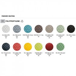 Uni 393M kárpitozott négylábú fa polipropilén vázas bárszék háttámlával