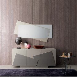 Smart 582 három ajtós Canaletto dió komód biztonsági üveggel