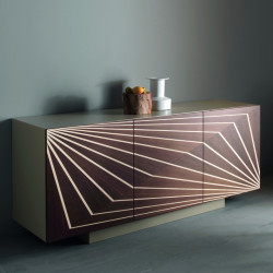 Optik 586 három ajtós komód biztonsági üveggel 07 Tárolók 0 COMPAR