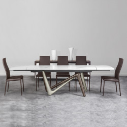 Esse 543 Bõvíthetõ üvegasztal 200-294x100cm 02 Bővíthető étkezőasztal 0 COMPAR