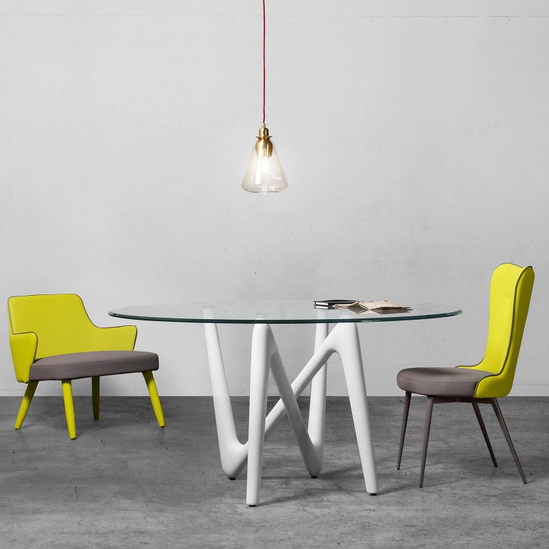 Esse 542 Kerek üvegasztal 150cm biztonsági üveggel