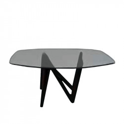 Esse 542 Hordó alakú üvegasztal 158x105cm biztonsági üveggel 02 Étkezőasztalok 0 COMPAR