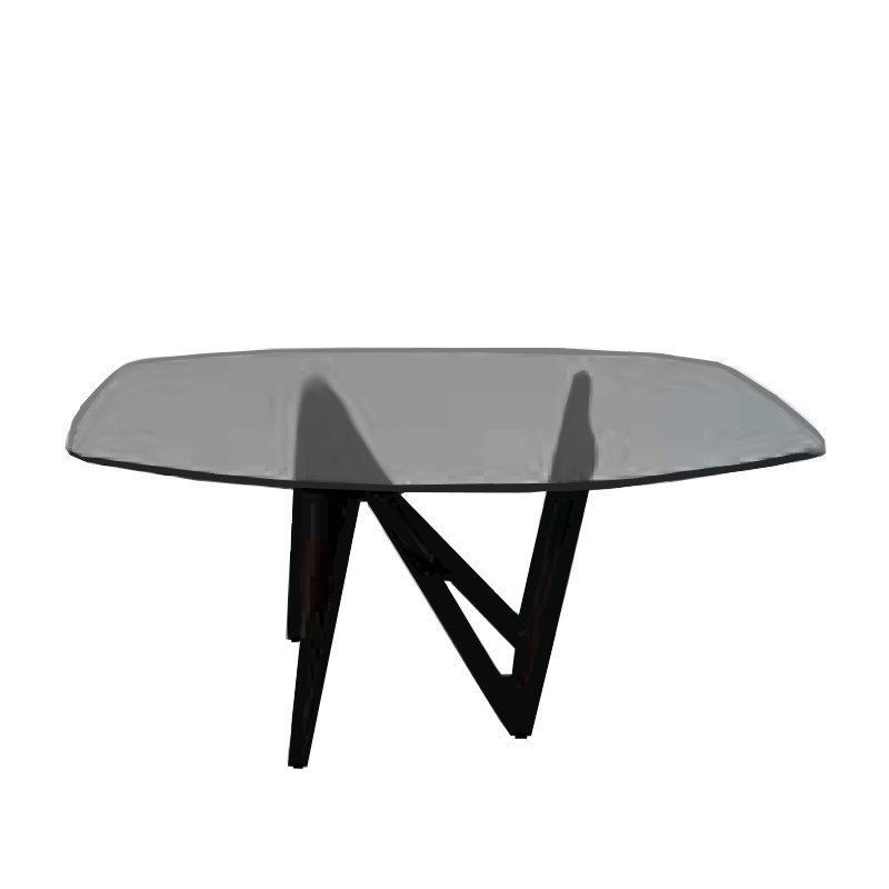 Esse 542 Hordó alakú üvegasztal 158x105cm kerámia lappal