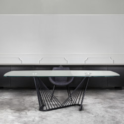 Arpa 547 ovális üvegasztal 220x110cm 02 Étkezőasztalok 0 COMPAR