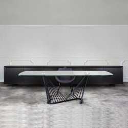 Arpa 547 ovális üvegasztal 240x120cm