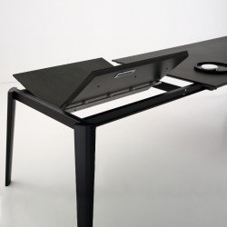 Kor 387 Bõvíthetõ üvegasztal 180-240x100cm kerámia lappal