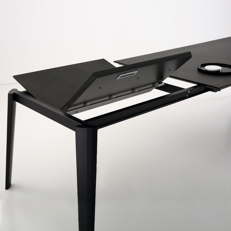 Kor 387 Bõvíthetõ üvegasztal 200-280x100cm kerámia lappal