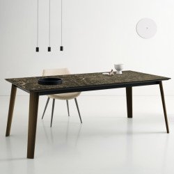 Kor 387 Bõvíthetõ üvegasztal 200-280x100cm kerámia lappal