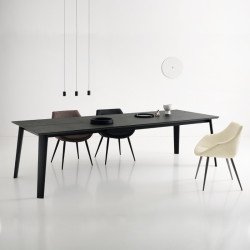 Kor 387 Bõvíthetõ üvegasztal 200-280x100cm kerámia lappal