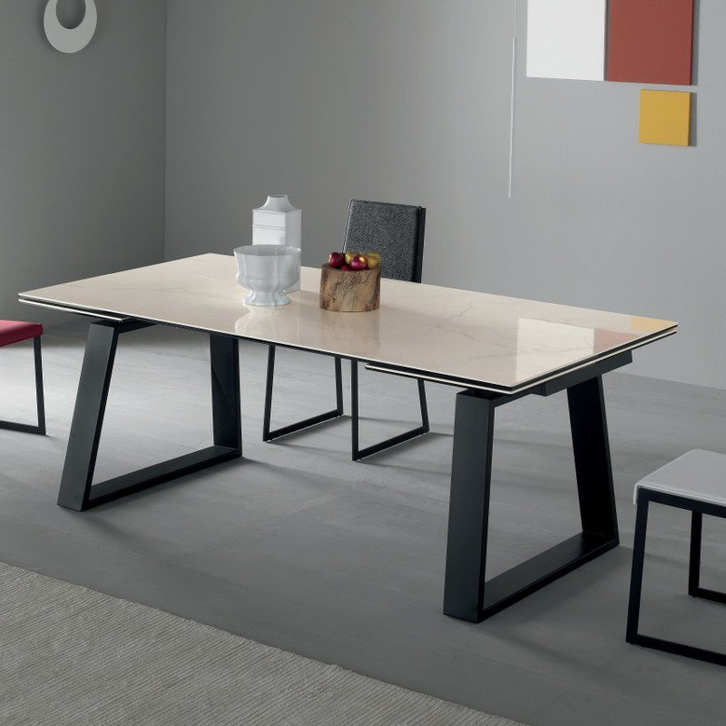 Mango 370 Fenix Bõvíthetõ üvegasztal 200-300x100cm Fenix NTM lappal