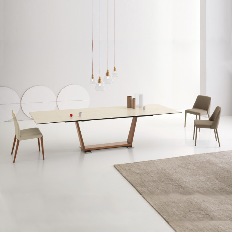 Oblique 552 Bõvíthetõ üvegasztal 200-300x100cm