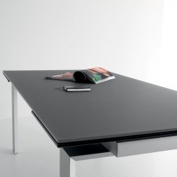 New Alu Glass 381 Bõvíthetõ üvegasztal 160-240x90cm