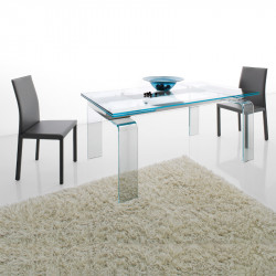 Light 180 Glass 390 Bõvíthetõ üvegasztal 160-240x90cm 02 Bővíthető étkezőasztal 0 COMPAR