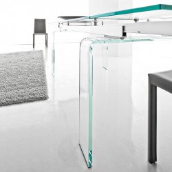 Light 180 Glass 390 Bõvíthetõ üvegasztal 160-240x90cm