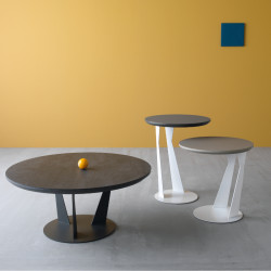 Birdy Round 459 kerek dohányzóasztal kerámia lappal