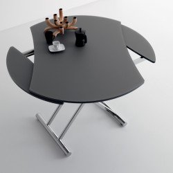 Simple Round 460 átalakítható-bõvíthetõ asztal üveg lappal