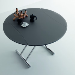 Simple Round 464 átalakítható-bõvíthetõ asztal kerámia lappal 02 Bővíthető étkezőasztal 0 COMPAR