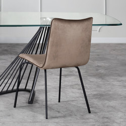 Maya 236 szék Velvet bársonyos szövet kárpittal 03 Fémvázas étkezőszékek 0 COMPAR
