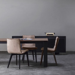 Maya Wood 238 fa vázas szék Velvet bársonyos szövet kárpittal 03 Favázas étkezőszékek 0 COMPAR