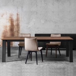 Maya Wood 238 fa vázas szék Velvet bársonyos szövet kárpittal