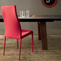 Marilyn 652 fém vázas szék újrahasznosított bõr kárpittal 03 Fémvázas étkezőszékek 0 COMPAR