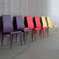 Marilyn 652 fém vázas szék újrahasznosított bõr kárpittal