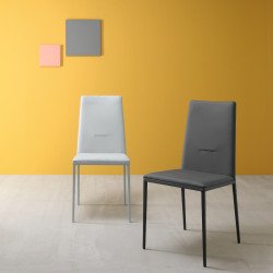 Cherie 602 fém vázas szék valódi bõr kárpittal