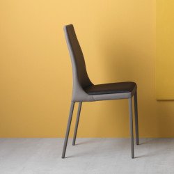 Clery 659 fém vázas szék valódi bõr kárpittal