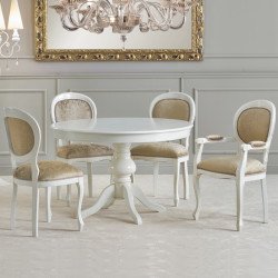 Liscio 909-TL kerek étkezõasztal 120cm tanganyika fa asztallappal