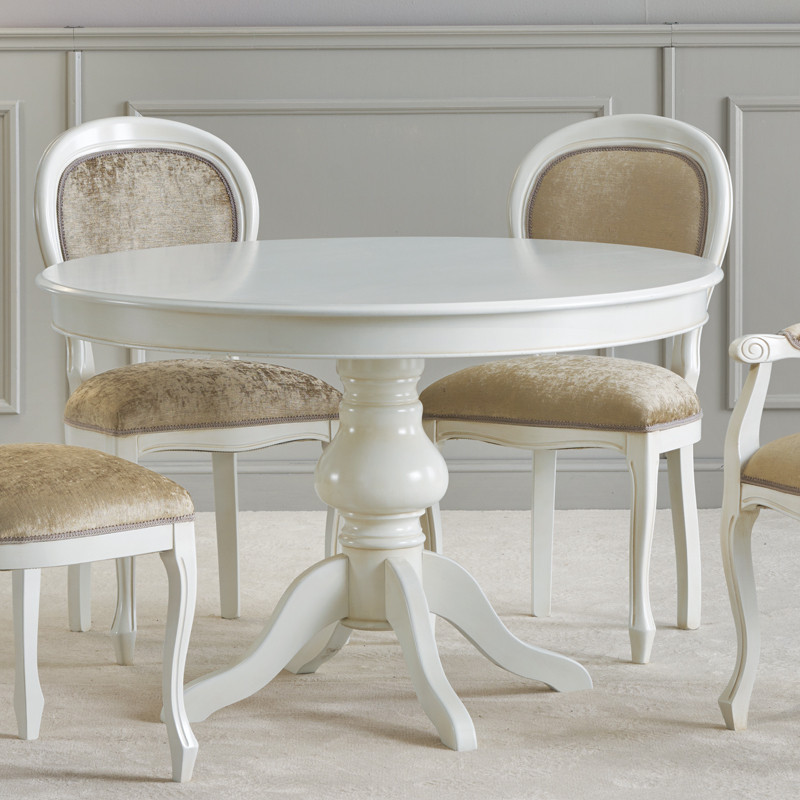 Liscio 909-TA bõvíthetõ kerek étkezõasztal 120-160cm tanganyika fa asztallappal