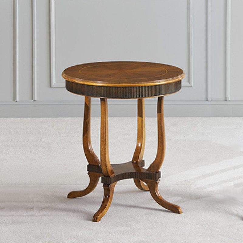 Giove 965-TI kerek dohányzóasztal intarziás asztallappal 70cm