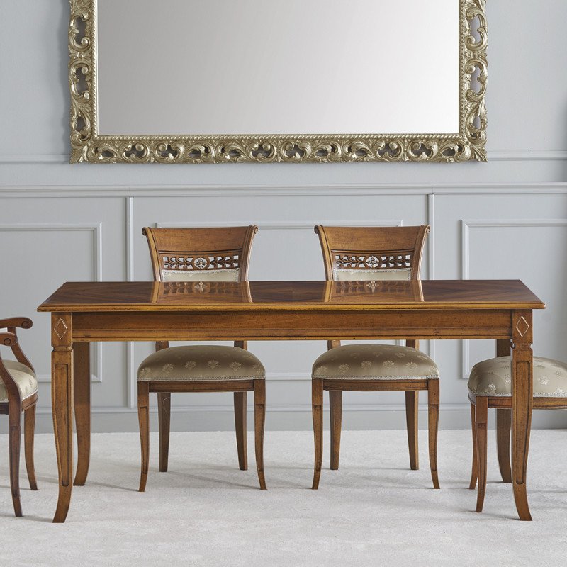 Erica 989-TI téglalap alakú étkezõasztal intarziás asztallappal 180x90cm