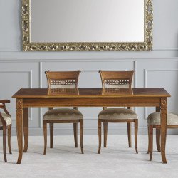 Erica 989-TA bõvíthetõ téglalap alakú étkezõasztal intarziás asztallappal 180-220x90cm