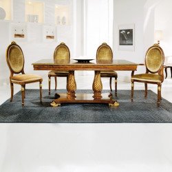 Vanity 993-TA bõvíthetõ téglalap alakú étkezõasztal tanganyika fa asztallappal 170-220cm