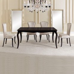 Veronica 994-TL téglalap alakú étkezõasztal 180x90cm tanganyika fa asztallappal