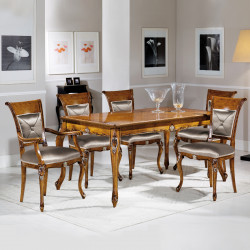 Prestigio 995-TA bõvíthetõ téglalap alakú étkezõasztal 170-220cm tanganyika fa asztallappal