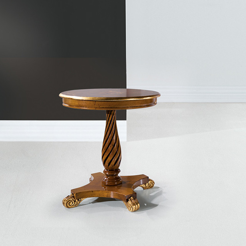 Vanity 997-TI kerek dohányzóasztal intarziás asztallappal 60cm