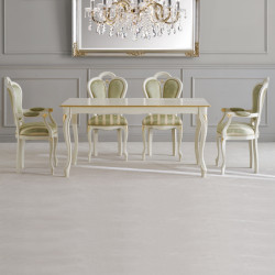 Giglio 9003-A téglalap alakú bõvíthetõ étkezõasztal tanganyika fa asztallappal 160-220cm