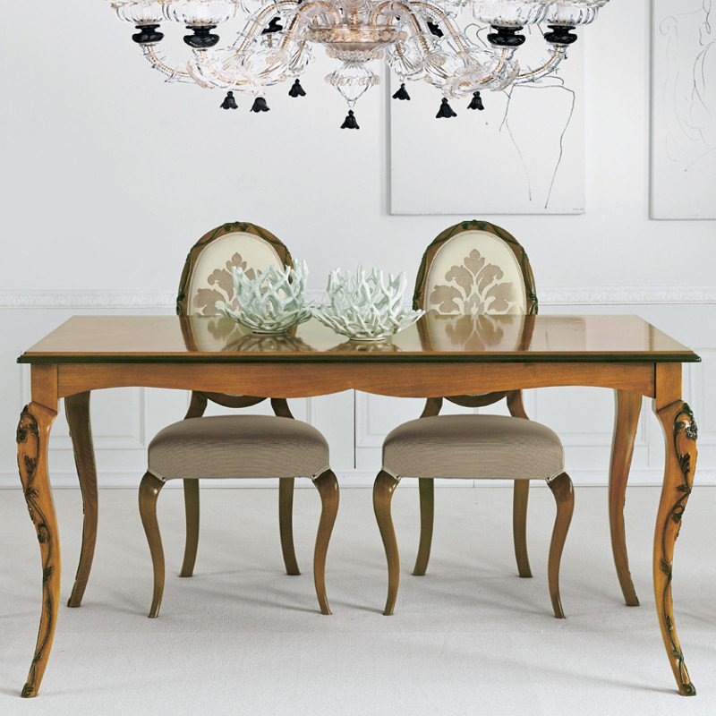 Fiocco 9005-I téglalap alakú étkezõasztal intarziás asztallappal 170x90cm