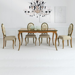 Fiocco 9005-I téglalap alakú étkezõasztal intarziás asztallappal 170x90cm