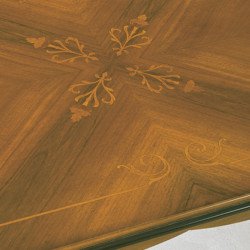 Fiocco 9005-A téglalap alakú bõvíthetõ étkezõasztal intarziás asztallappal 170-220cm