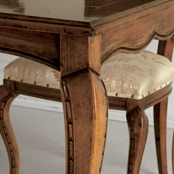 Nello 9007-A téglalap alakú bõvíthetõ étkezõasztal intarziás asztallappal 170-220cm